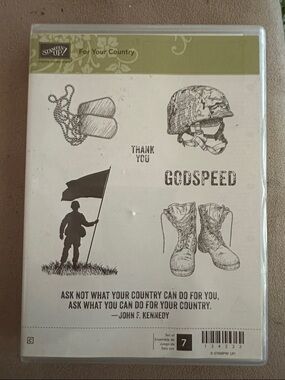 Stampin' Up! For Your Country Stamp Set - Olive, Black